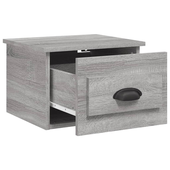 Nachtkastje wandgemonteerd 41,5x36x28 cm grijs sonoma eiken MeubelReus