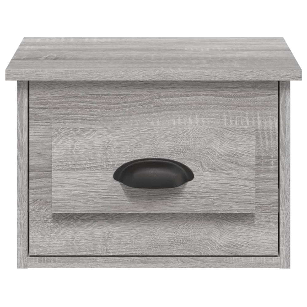 Nachtkastje wandgemonteerd 41,5x36x28 cm grijs sonoma eiken MeubelReus
