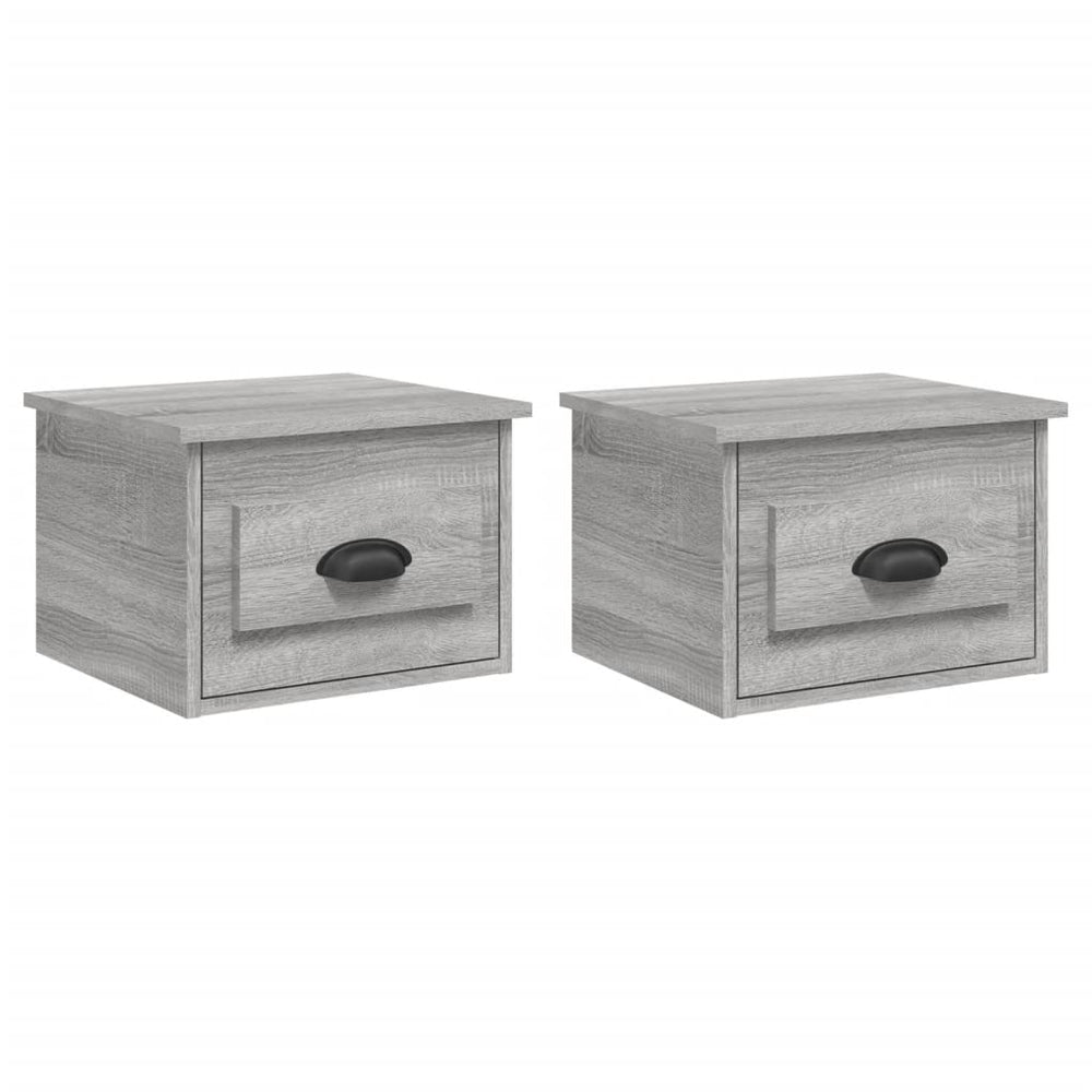 Nachtkastjes 2 st wandgemonteerd 41,5x36x28 cm grijs sonoma MeubelReus