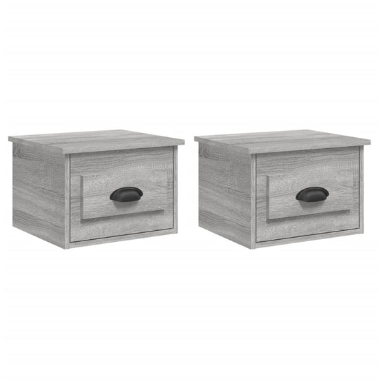 Nachtkastjes 2 st wandgemonteerd 41,5x36x28 cm grijs sonoma MeubelReus