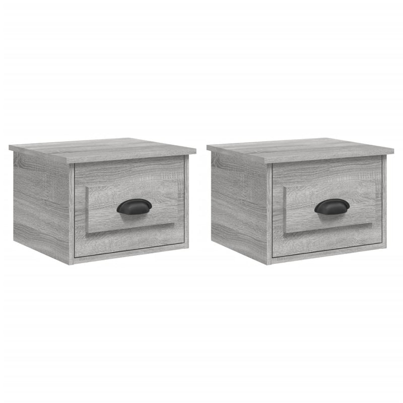 Nachtkastjes 2 st wandgemonteerd 41,5x36x28 cm grijs sonoma MeubelReus