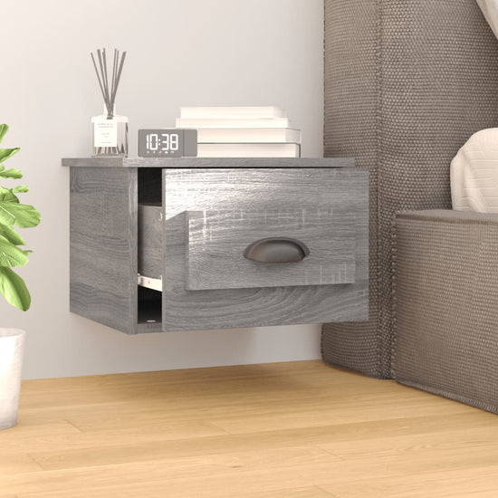 Nachtkastjes 2 st wandgemonteerd 41,5x36x28 cm grijs sonoma MeubelReus
