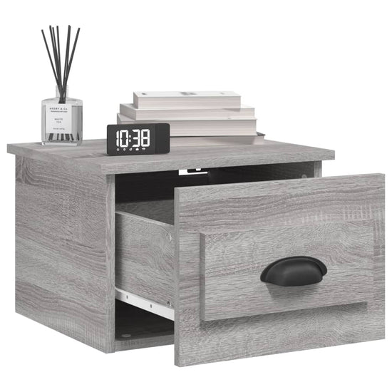 Nachtkastjes 2 st wandgemonteerd 41,5x36x28 cm grijs sonoma MeubelReus