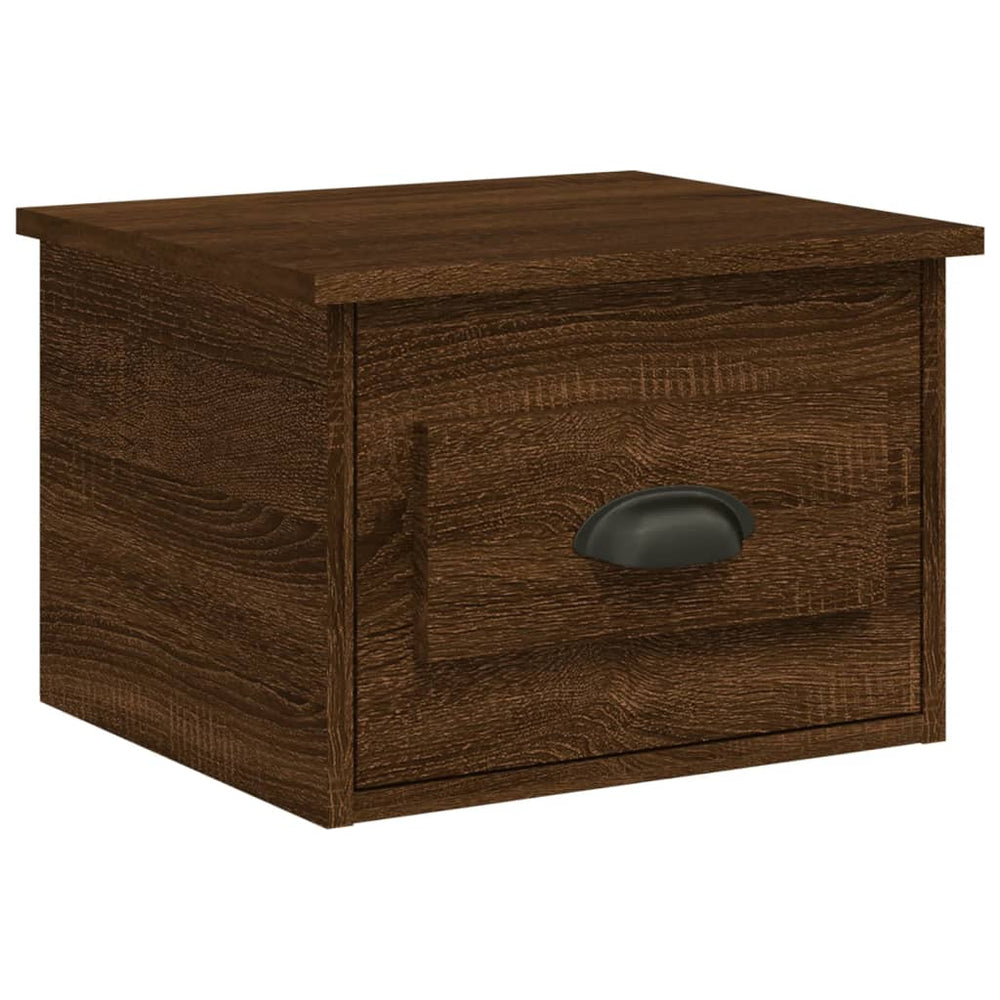 Nachtkastje wandgemonteerd 41,5x36x28 cm bruin eikenkleurig MeubelReus