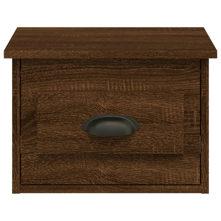 Nachtkastje wandgemonteerd 41,5x36x28 cm bruin eikenkleurig MeubelReus