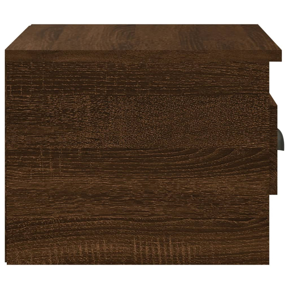 Nachtkastje wandgemonteerd 41,5x36x28 cm bruin eikenkleurig MeubelReus