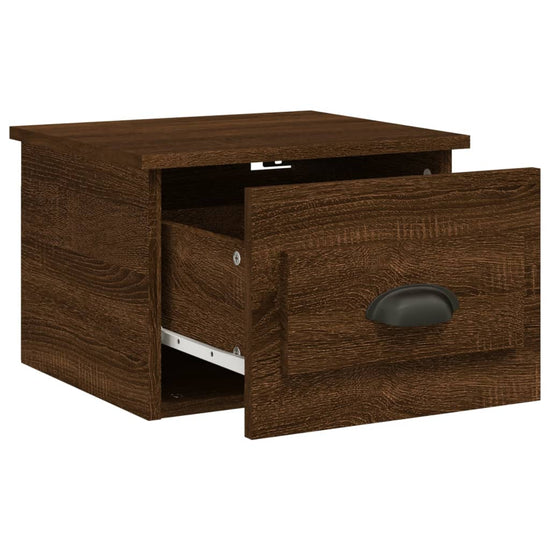Nachtkastjes 2 st wandgemonteerd 41,5x36x28 cm bruin eikenkleur MeubelReus