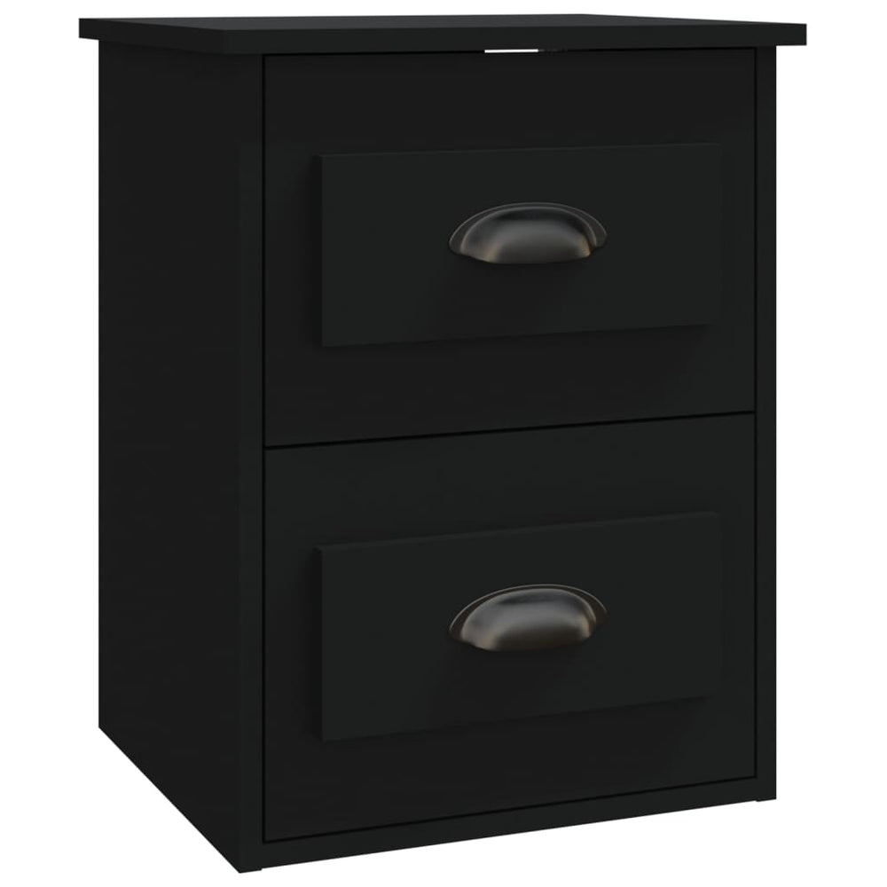 Nachtkastjes 2 st wandgemonteerd 41,5x36x53 cm zwart MeubelReus