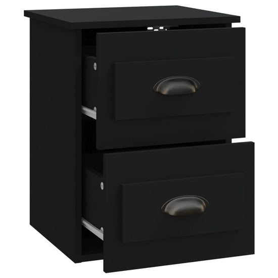 Nachtkastjes 2 st wandgemonteerd 41,5x36x53 cm zwart MeubelReus