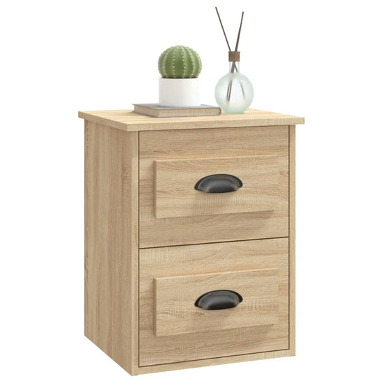 Nachtkastjes 2 st wandgemonteerd 41,5x36x53 cm sonoma eiken MeubelReus