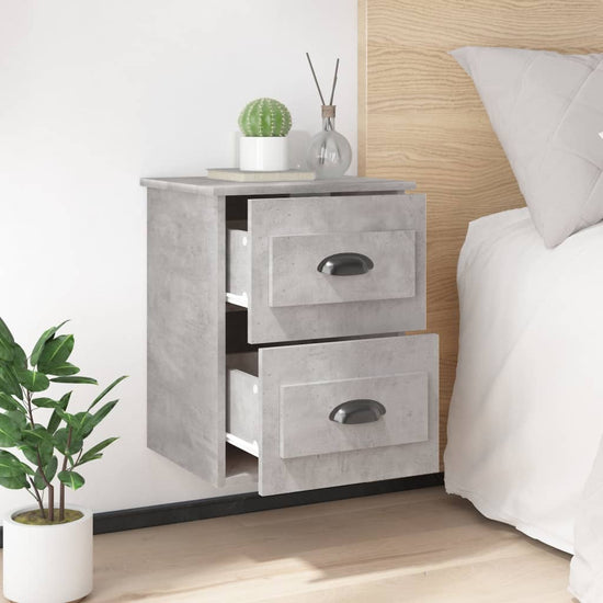 Nachtkastjes 2 st wandgemonteerd 41,5x36x53 cm betongrijs MeubelReus