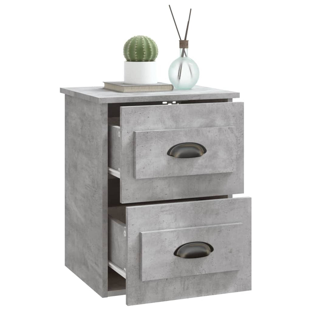 Nachtkastjes 2 st wandgemonteerd 41,5x36x53 cm betongrijs MeubelReus