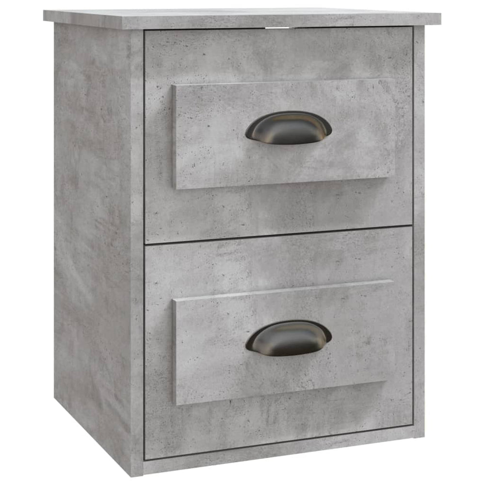 Nachtkastjes 2 st wandgemonteerd 41,5x36x53 cm betongrijs MeubelReus