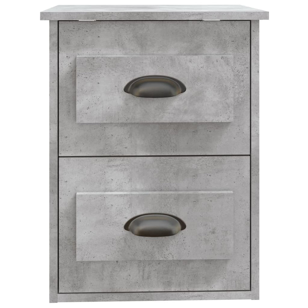 Nachtkastjes 2 st wandgemonteerd 41,5x36x53 cm betongrijs MeubelReus