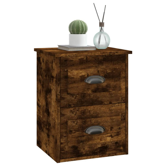 Nachtkastje wandgemonteerd 41,5x36x53 cm gerookt eikenkleurig MeubelReus