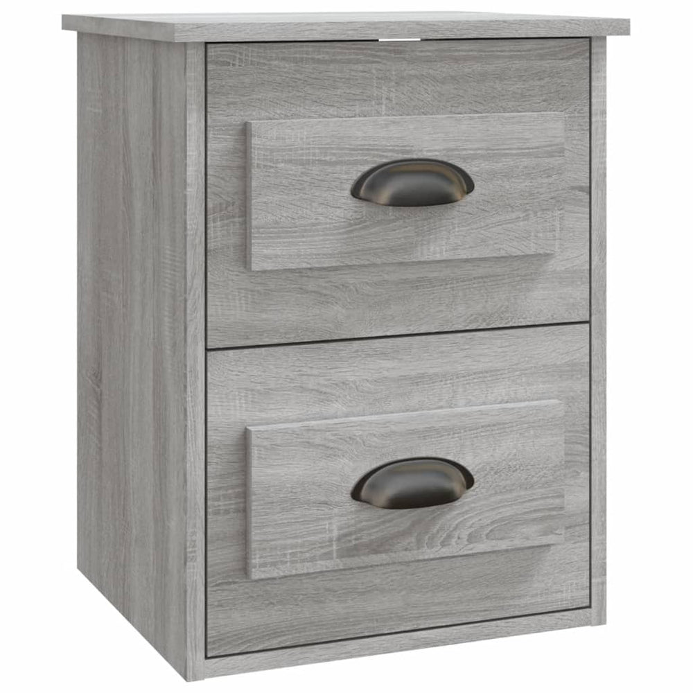 Nachtkastje wandgemonteerd 41,5x36x53 cm grijs sonoma eiken MeubelReus