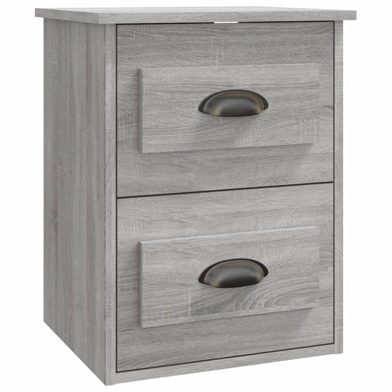 Nachtkastje wandgemonteerd 41,5x36x53 cm grijs sonoma eiken MeubelReus