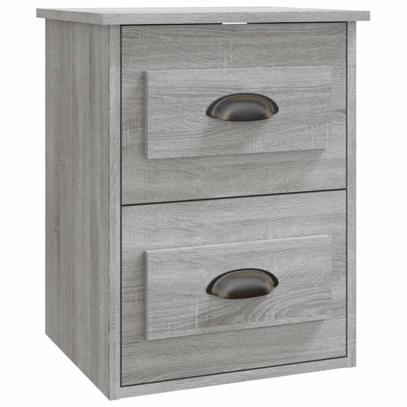 Nachtkastje wandgemonteerd 41,5x36x53 cm grijs sonoma eiken MeubelReus