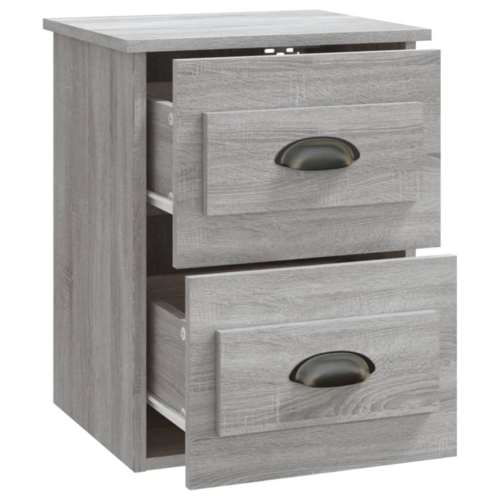 Nachtkastjes 2 st wandgemonteerd 41,5x36x53 cm grijs sonoma MeubelReus