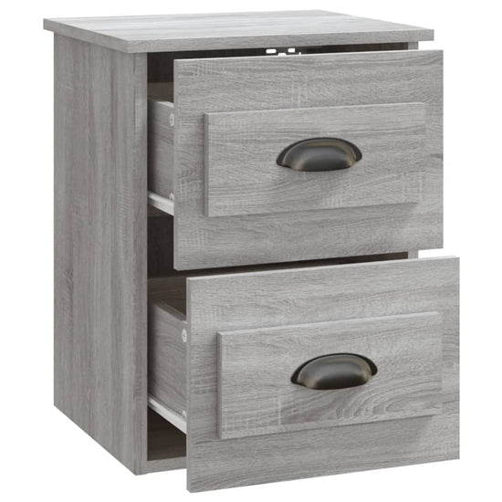 Nachtkastjes 2 st wandgemonteerd 41,5x36x53 cm grijs sonoma MeubelReus