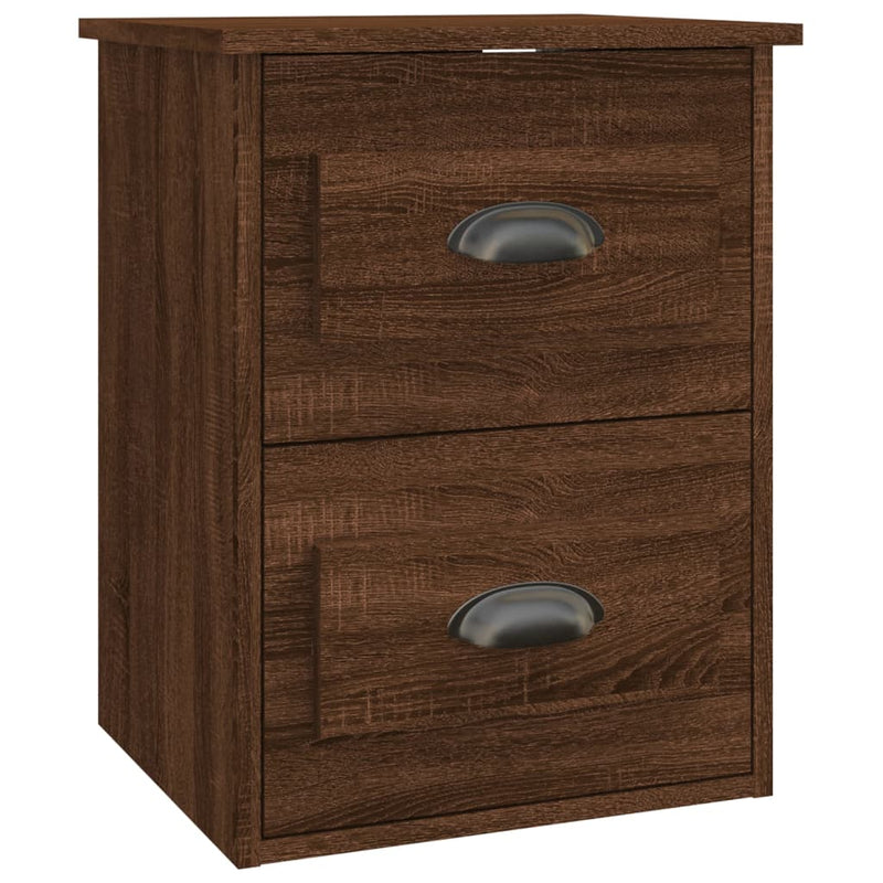 Nachtkastje wandgemonteerd 41,5x36x53 cm bruin eikenkleur MeubelReus