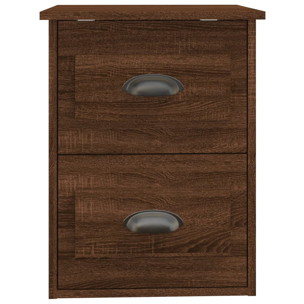 Nachtkastje wandgemonteerd 41,5x36x53 cm bruin eikenkleur MeubelReus