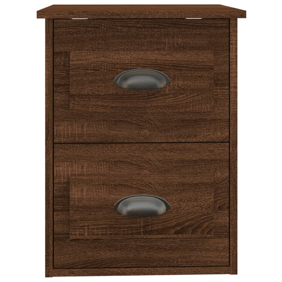 Nachtkastje wandgemonteerd 41,5x36x53 cm bruin eikenkleur MeubelReus