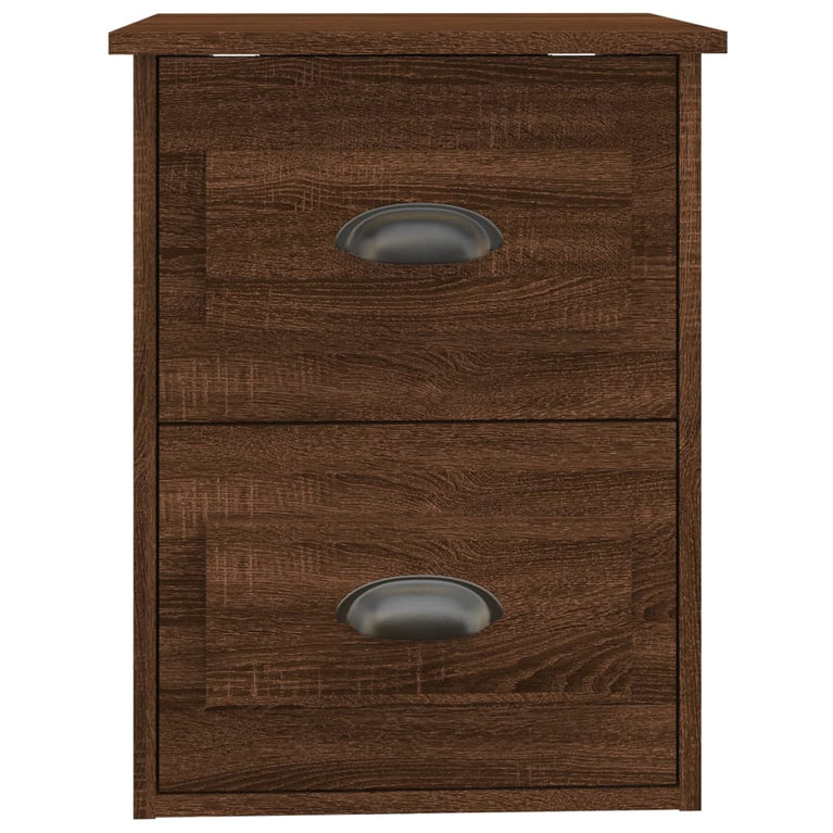 Nachtkastje wandgemonteerd 41,5x36x53 cm bruin eikenkleur MeubelReus
