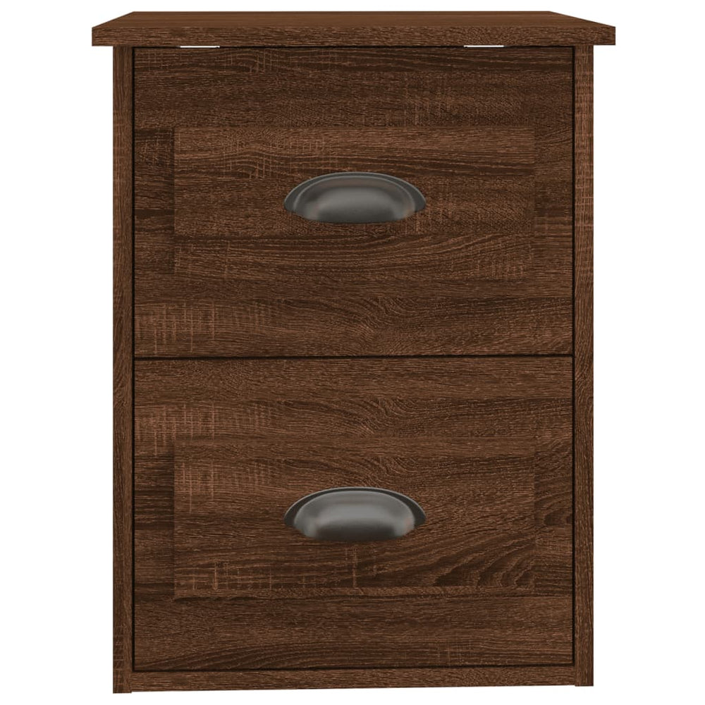 Nachtkastjes 2 st wandgemonteerd 41,5x36x53 cm bruin eikenkleur MeubelReus