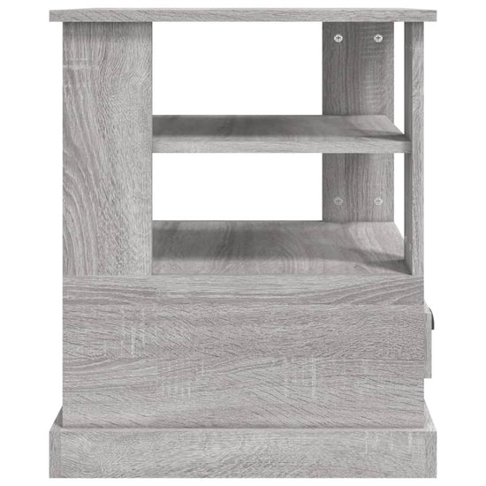 Bijzettafel 50x50x60 cm bewerkt hout grijs sonoma eikenkleurig MeubelReus