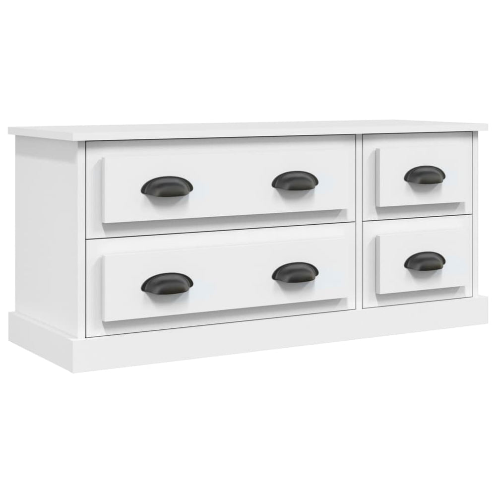 Tv-meubel 100x35,5x45 cm bewerkt hout wit MeubelReus