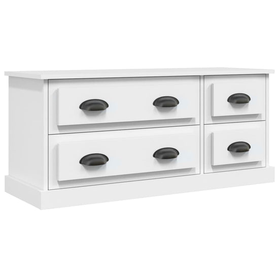 Tv-meubel 100x35,5x45 cm bewerkt hout wit MeubelReus