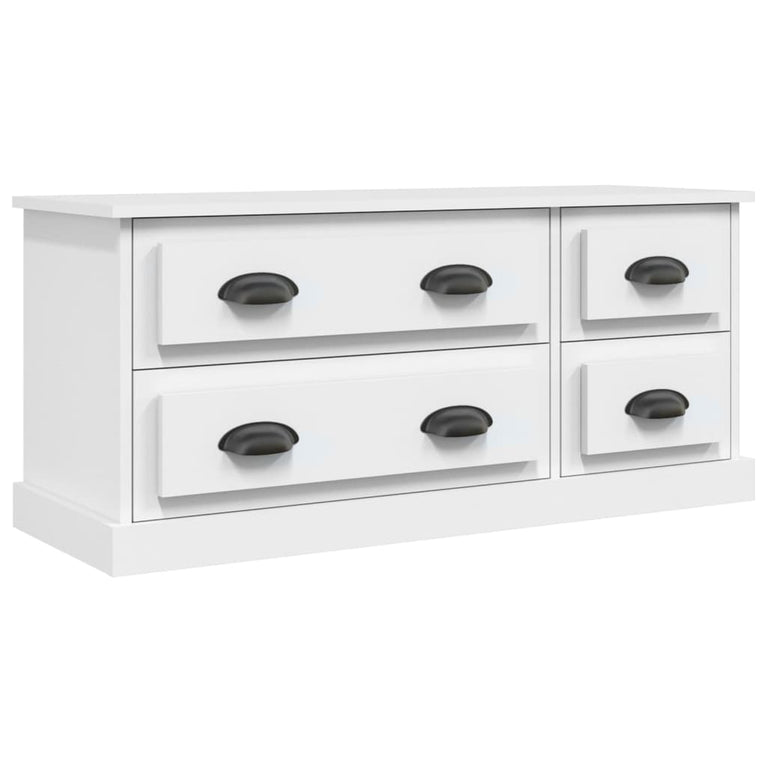 Tv-meubel 100x35,5x45 cm bewerkt hout wit MeubelReus
