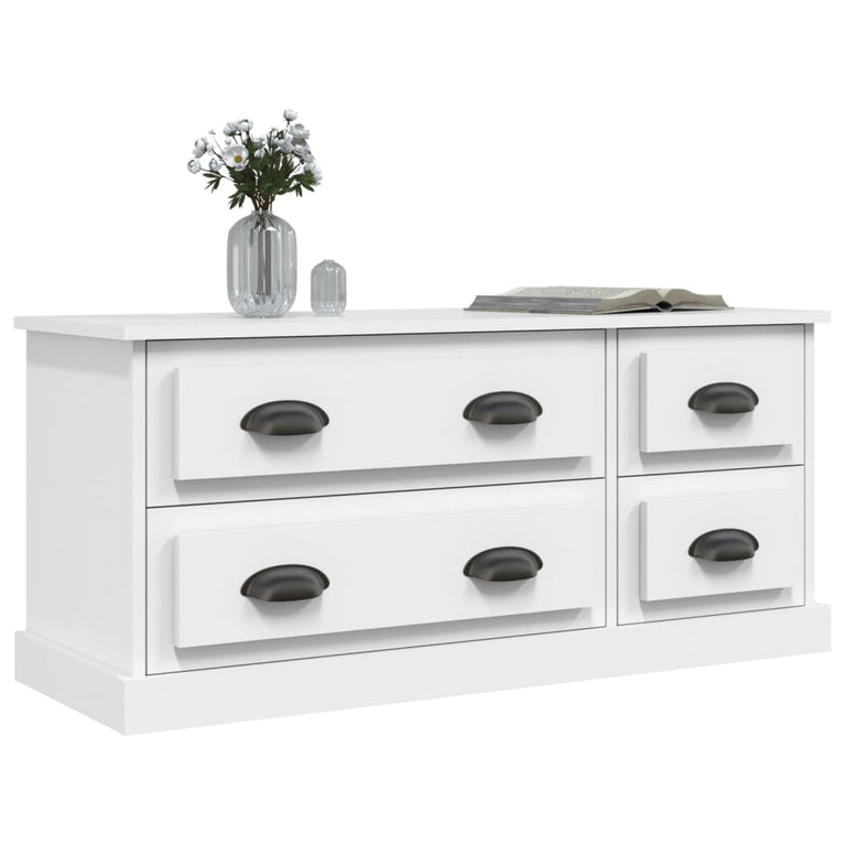 Tv-meubel 100x35,5x45 cm bewerkt hout wit MeubelReus