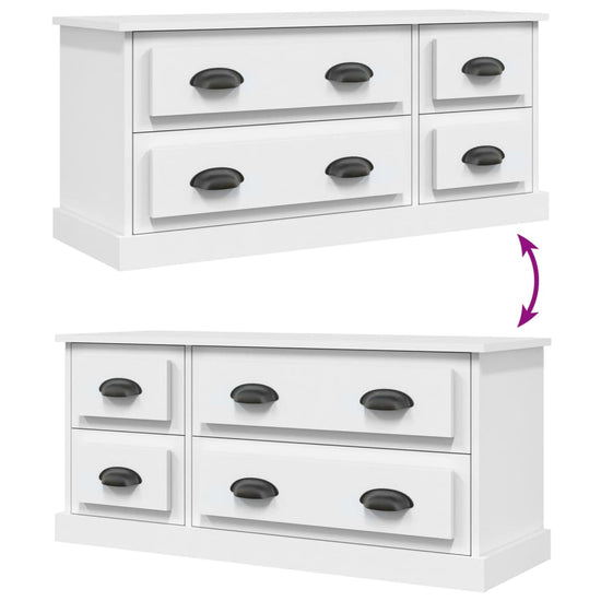 Tv-meubel 100x35,5x45 cm bewerkt hout wit MeubelReus
