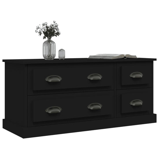 Tv-meubel 100x35,5x45 cm bewerkt hout zwart MeubelReus