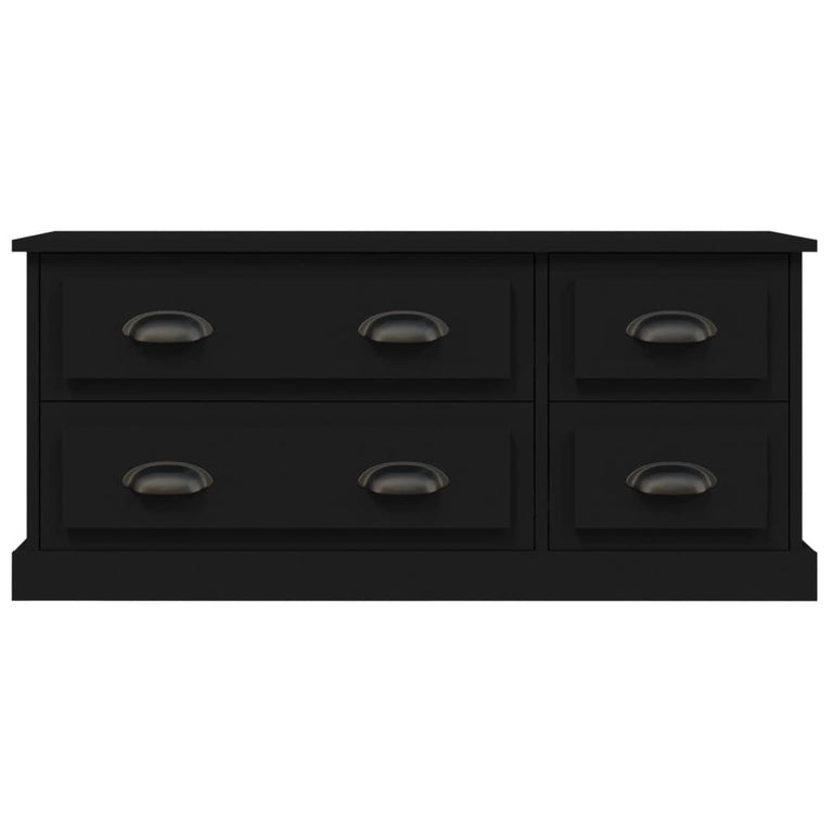 Tv-meubel 100x35,5x45 cm bewerkt hout zwart MeubelReus