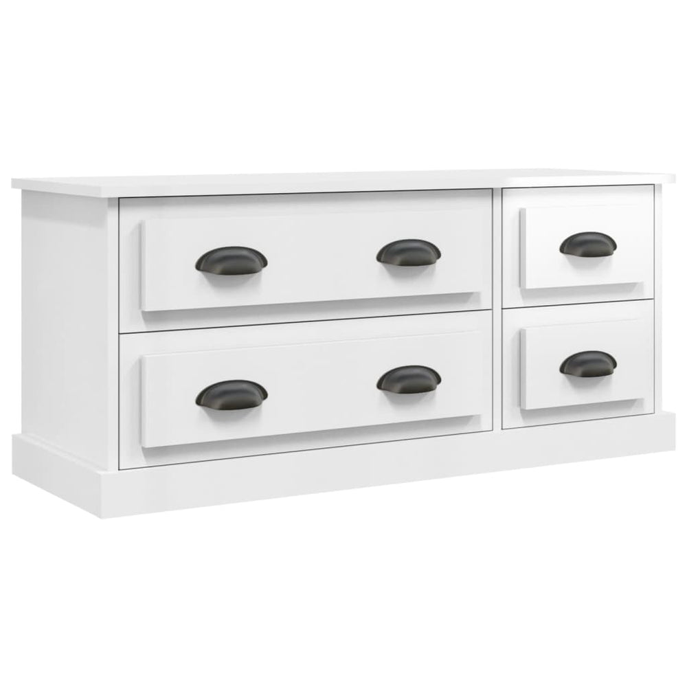 Tv-meubel 100x35,5x45 cm bewerkt hout hoogglans wit MeubelReus