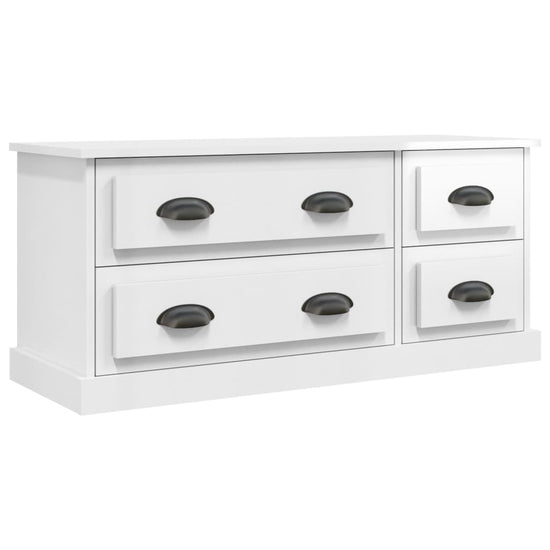 Tv-meubel 100x35,5x45 cm bewerkt hout hoogglans wit MeubelReus