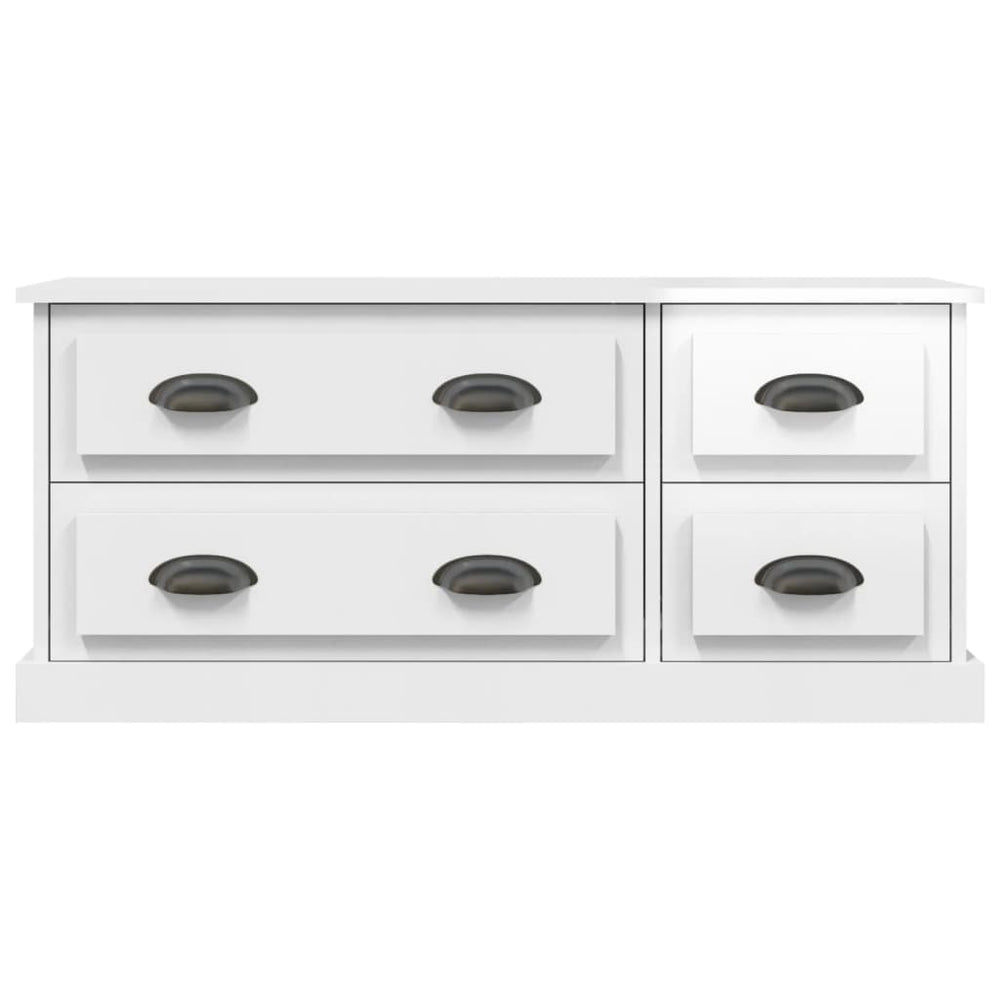 Tv-meubel 100x35,5x45 cm bewerkt hout hoogglans wit MeubelReus
