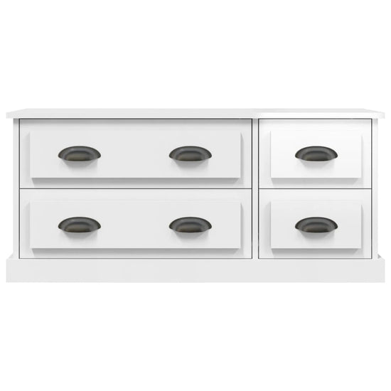 Tv-meubel 100x35,5x45 cm bewerkt hout hoogglans wit MeubelReus