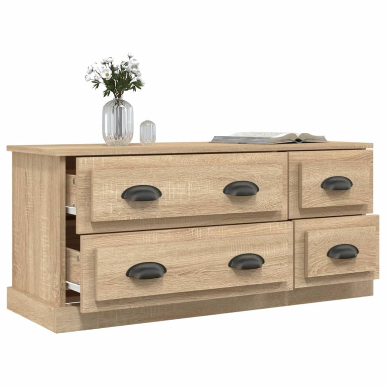 Tv-meubel 100x35,5x45 cm bewerkt hout sonoma eikenkleurig MeubelReus
