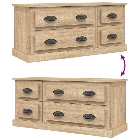 Tv-meubel 100x35,5x45 cm bewerkt hout sonoma eikenkleurig MeubelReus