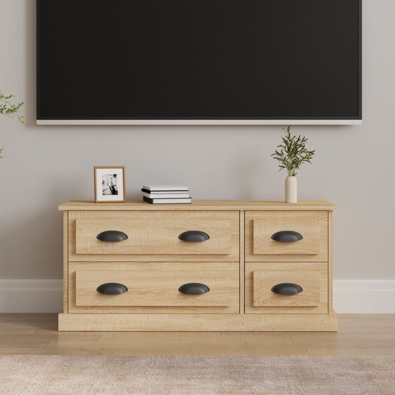 Tv-meubel 100x35,5x45 cm bewerkt hout sonoma eikenkleurig MeubelReus