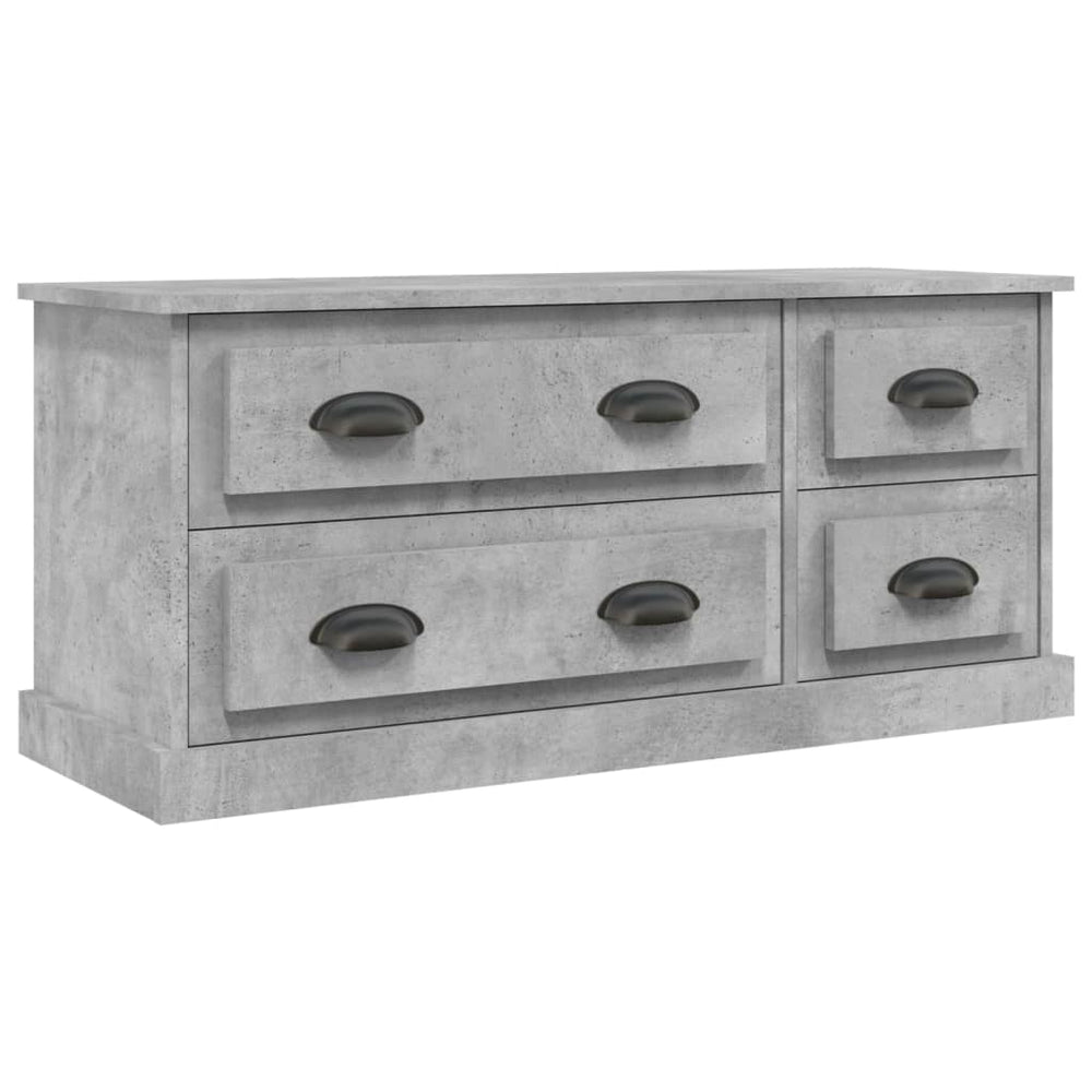 Tv-meubel 100x35,5x45 cm bewerkt hout betongrijs MeubelReus