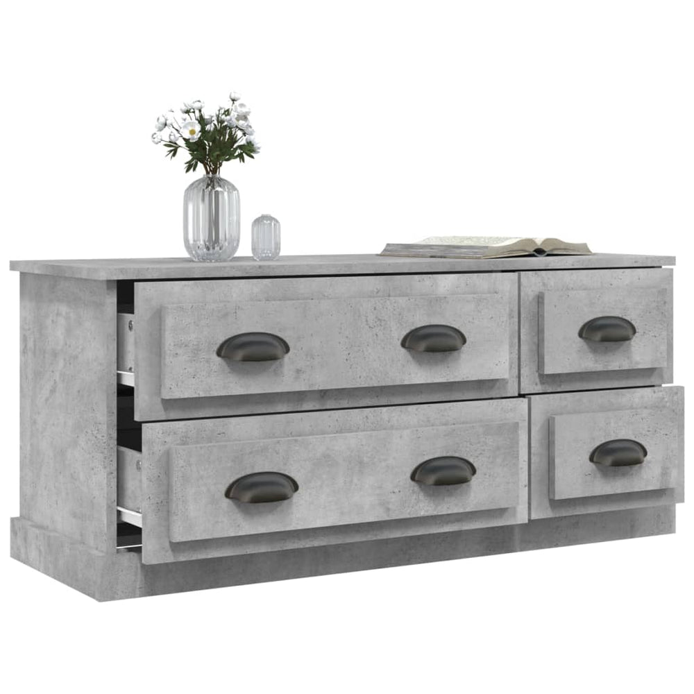 Tv-meubel 100x35,5x45 cm bewerkt hout betongrijs MeubelReus