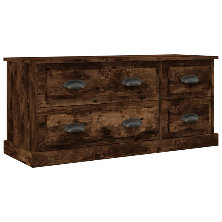 Tv-meubel 100x35,5x45 cm bewerkt hout gerookt eikenkleurig MeubelReus
