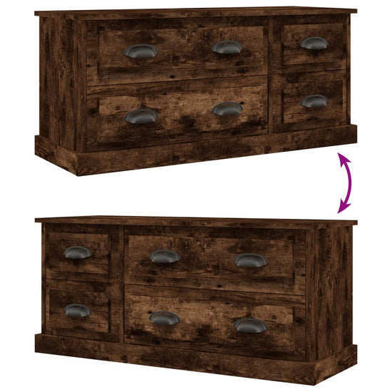 Tv-meubel 100x35,5x45 cm bewerkt hout gerookt eikenkleurig MeubelReus