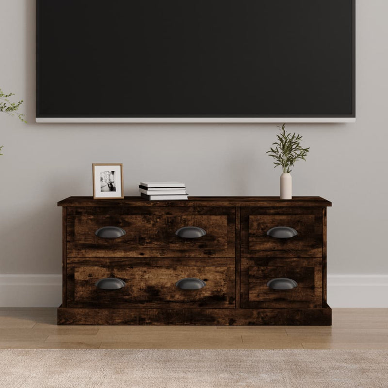 Tv-meubel 100x35,5x45 cm bewerkt hout gerookt eikenkleurig MeubelReus