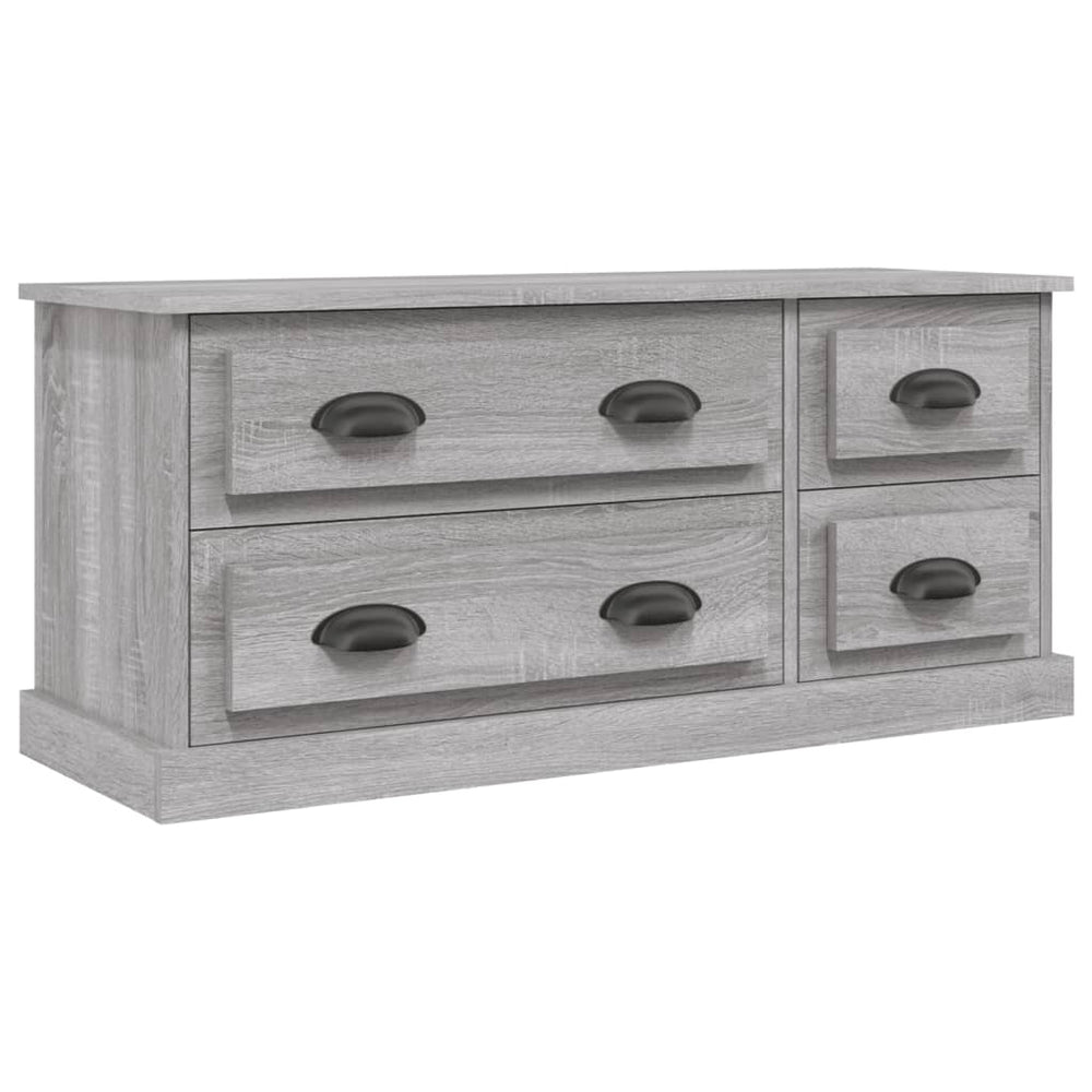 Tv-meubel 100x35,5x45 cm bewerkt hout grijs sonoma eikenkleurig MeubelReus